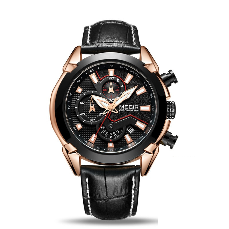 Minimalistische Lederuhr - Megir