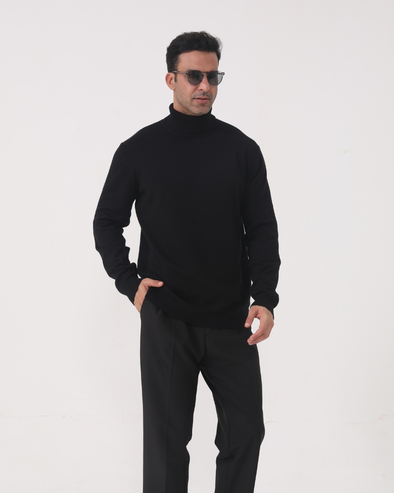 Essential - Wollpullover mit hohem Kragen