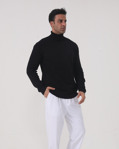 Essential - Wollpullover mit hohem Kragen