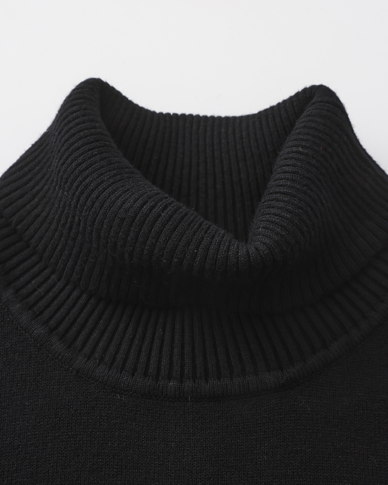 Essential - Wollpullover mit hohem Kragen