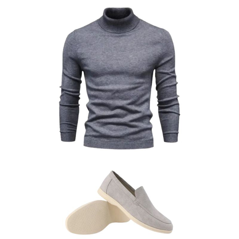 HÖLZ 4 | Wollpullover + Loafer + Uhr