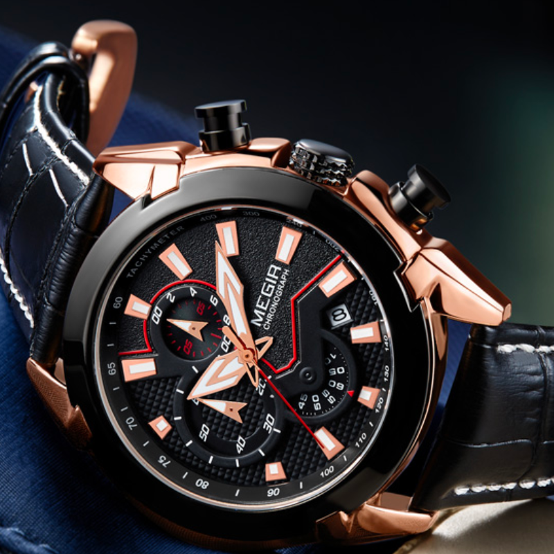 Minimalistische Lederuhr - Megir