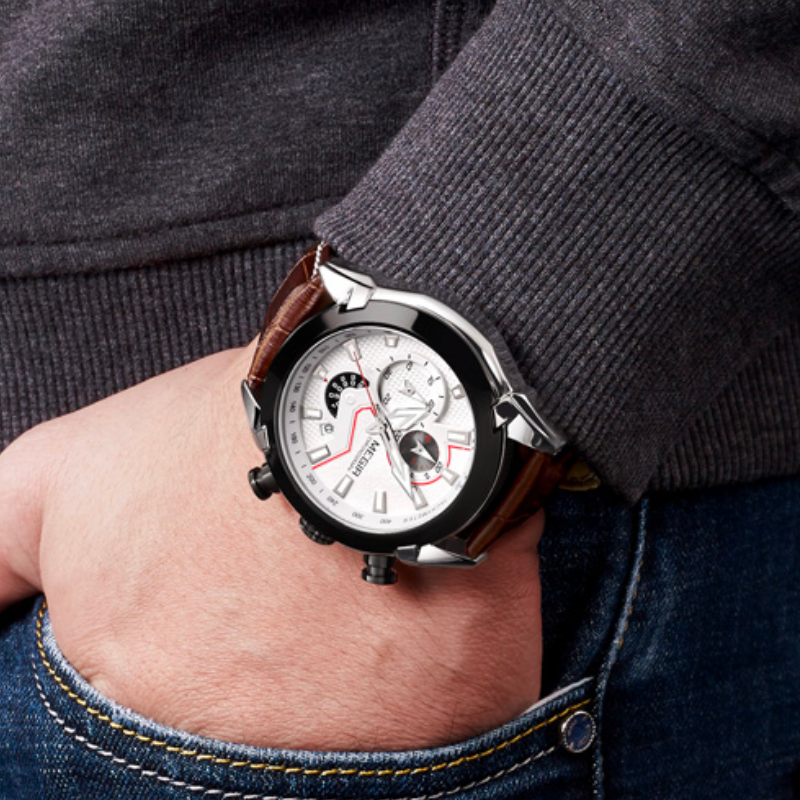 Minimalistische Lederuhr - Megir