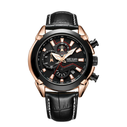 Minimalistische Lederuhr - Megir