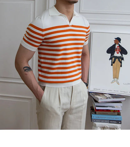 Gestreiftes Poloshirt