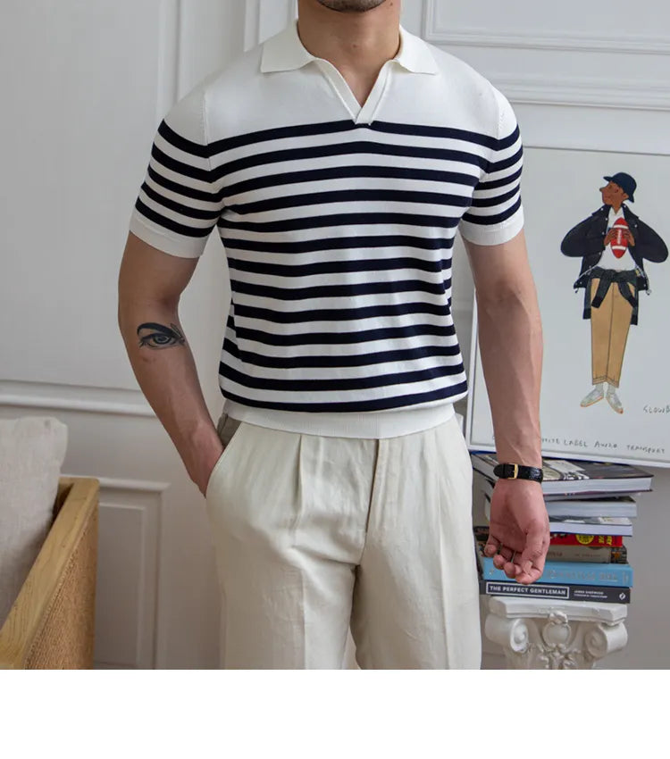 Gestreiftes Poloshirt