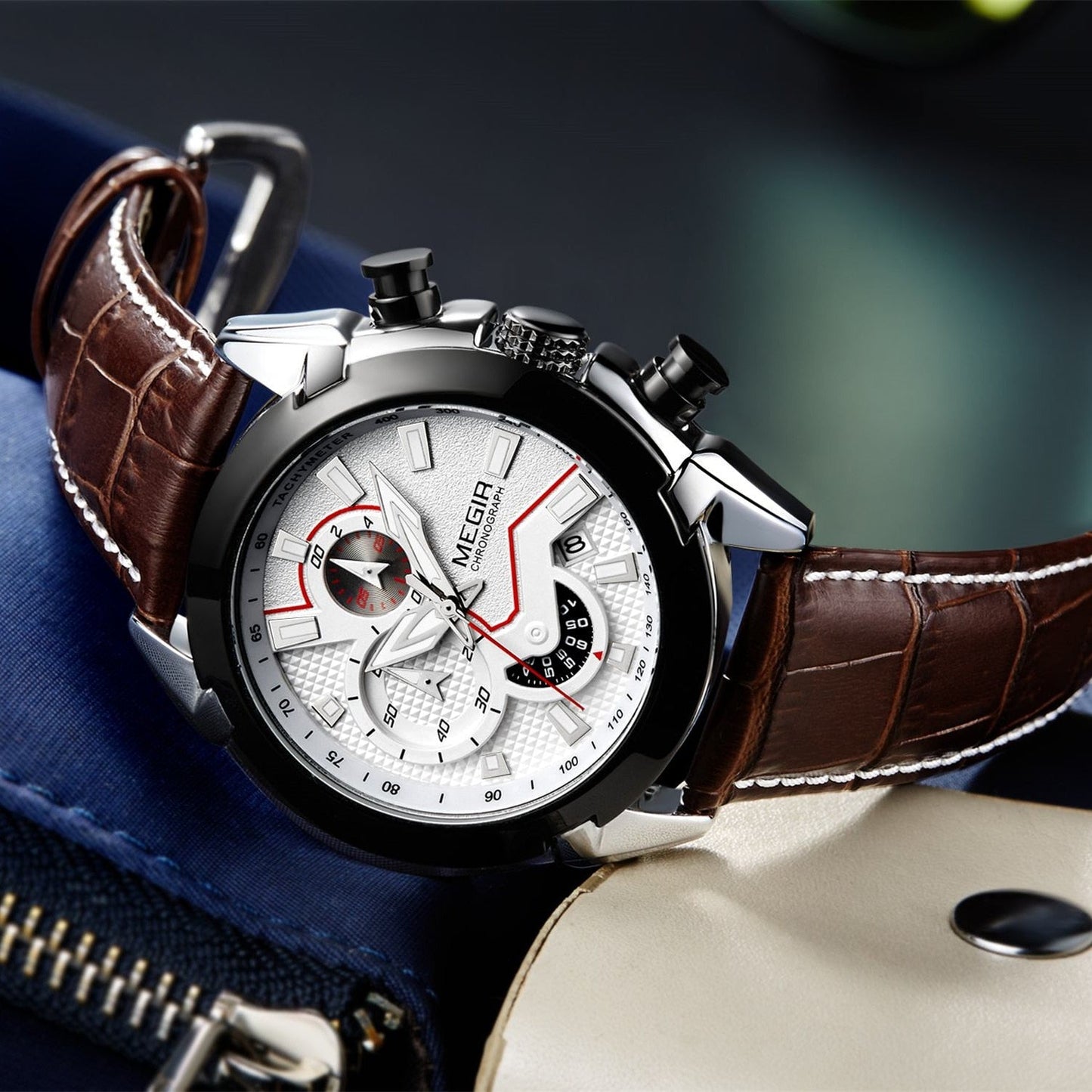 Minimalistische Lederuhr - Megir